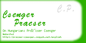 csenger pracser business card